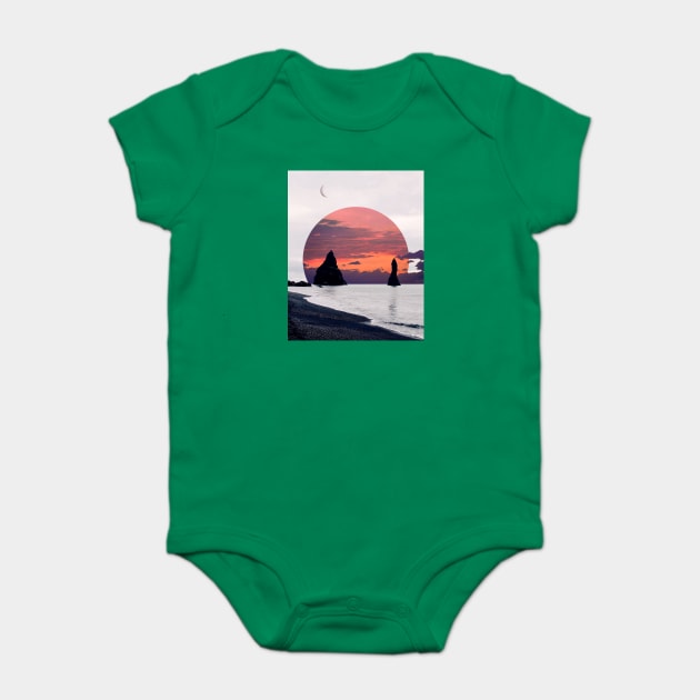 Sunset at Sea Baby Bodysuit by Aaron the Humble